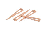 Copper Triangle Charm, 24 Raw Copper Triangle Charms With 1 Hole, Blanks (40x8x0.80mm) M267
