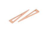 Copper Triangle Blank, 24 Raw Copper Triangle Blanks (40x8x0.80mm) M268