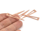 Copper Triangle Blank, 24 Raw Copper Triangle Blanks (40x8x0.80mm) M268