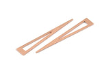 Copper Triangle Blank, 24 Raw Copper Triangle Blanks (50x8x0.80mm) M270