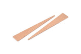 Copper Triangle Blank, 12 Raw Copper Triangle Blanks (50x8x0.80mm) M271