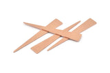 Copper Triangle Blank, 12 Raw Copper Triangle Blanks (50x8x0.80mm) M271