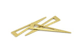 Brass Triangle Blank, 24 Hammered Raw Brass Triangle Blanks (40x8x0.80mm) M278