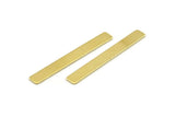 Brass Rectangle Blank, 24 Raw Brass Stamping Blanks, Bar Shape, Brass Blanks (40x5x0.80mm) A1473