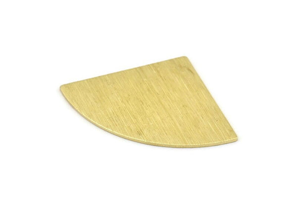 Brass Triangle Blank, 6 Textured Raw Brass Fan Stamping Blanks, Findings (40x27x0.80mm) M296