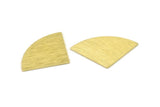Brass Triangle Blank, 6 Textured Raw Brass Fan Stamping Blanks, Findings (40x27x0.80mm) M296
