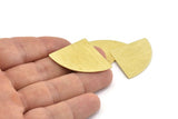 Brass Triangle Blank, 6 Textured Raw Brass Fan Stamping Blanks, Findings (40x27x0.80mm) M296