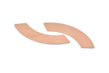 Copper Blank, 6 Raw Copper Rectangle Stamping Blanks (50x10x0.80mm) M279