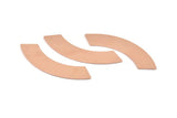 Copper Blank, 6 Raw Copper Rectangle Stamping Blanks (50x10x0.80mm) M279