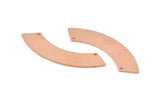 Copper Blank, 6 Raw Copper Stamping Blanks With 2 Holes, Charms, Connectors, Pendants (50x10x0.80mm) M280