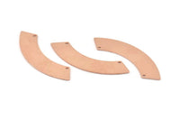 Copper Blank, 6 Raw Copper Stamping Blanks With 2 Holes, Charms, Connectors, Pendants (50x10x0.80mm) M280