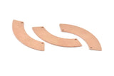 Copper Blank, 6 Raw Copper Stamping Blanks With 2 Holes, Charms, Connectors, Pendants (50x10x0.80mm) M280