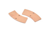 Copper Blank, 10 Raw Copper Stamping Blanks With 2 Holes, Charms, Connectors, Pendants (28x10x0.80mm) M283