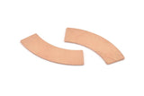 Copper Blank, 8 Raw Copper Rectangle Stamping Blanks (37x10x0.80mm) M285