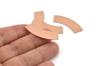 Copper Blank, 8 Raw Copper Rectangle Stamping Blanks (37x10x0.80mm) M285