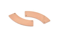 Copper Blank, 8 Raw Copper Stamping Blanks With 2 Holes, Charms, Connectors, Pendants (37x10x0.80mm) M286