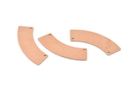 Copper Blank, 8 Raw Copper Stamping Blanks With 2 Holes, Charms, Connectors, Pendants (37x10x0.80mm) M286