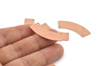 Copper Blank, 8 Raw Copper Stamping Blanks With 2 Holes, Charms, Connectors, Pendants (37x10x0.80mm) M286