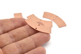 Copper Blank, 8 Raw Copper Stamping Blanks With 2 Holes, Charms, Connectors, Pendants (37x10x0.80mm) M287