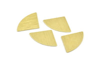 Brass Triangle Blank, 10 Textured Raw Brass Fan Stamping Blanks, Findings (30x19x0.80mm) M322