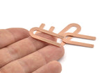 U Shape Blank, 12 Raw Copper U Shaped Stamping Blanks, Findings (30x13x0.80mm) M319