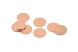 Copper Round Tag, 24 Raw Copper Round Stamping Blanks, Findings (12x0.80mm) M314