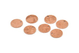 Copper Cabochon Tag, 24 Raw Copper Cabochon Tags With 1 Hole, Stamping Tags (12x0.80mm) M316