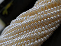 Freshwater Pearl Rondelle Beads 6 mm , 15.5 inc. Full Strand in6B  TS 05