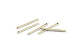 Silver Necklace Bar, 24 Antique Silver Plated Brass Bars (25x2x1mm) BS 1198--A0858 H1201