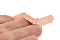 D Shape Earring, 8 Raw Copper D Shape Stud Earrings (25x10x0.80mm) M089 A1492