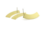 Brass Rectangle Earring, 6 Raw Brass Rectangle Stud Earrings (28x10x0.80mm) M075 A1540