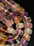 Multi Stone 11x7 Mm Rondelle Faceted Gemstone Beads Full Strand T090