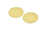 Brass Round Tag, 8 Raw Brass Round Charms With 1 Hole, Stamping Tags, Personalized Tag (25x0.80mm) M436