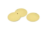 Brass Round Tag, 8 Raw Brass Round Charms With 1 Hole, Stamping Tags, Personalized Tag (25x0.80mm) M436