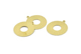 Brass Round Tag, 10 Raw Brass Round Charms With 1 Loop, Brass Pendants (25x0.80mm) M429