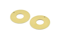 Brass Round Tag, 10 Raw Brass Round Charms With 1 Hole, Brass Pendants (25x0.80mm) M427