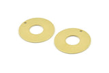 Brass Round Tag, 10 Raw Brass Round Charms With 1 Hole, Brass Pendants (25x0.80mm) M427
