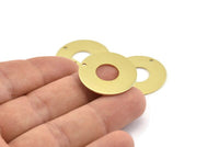 Brass Round Tag, 10 Raw Brass Round Charms With 1 Hole, Brass Pendants (25x0.80mm) M427