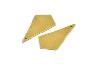 Brass Triangle Charm, 12 Raw Brass Triangle Charms With 1 Holes (37x20x0.80mm) A1574