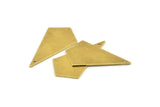 Brass Triangle Charm, 12 Raw Brass Triangle Charms With 1 Holes (37x20x0.80mm) A1574