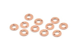 Copper Circle Charm, 100 Raw Copper Circle Connectors With 2 Holes (8x0.80mm) M359