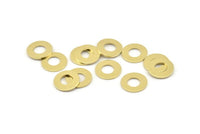 Brass  Round Connector, 24 Raw Brass Round Disc, Middle Hole Connectors, Bead Caps, Findings (12x0.80mm) D1415