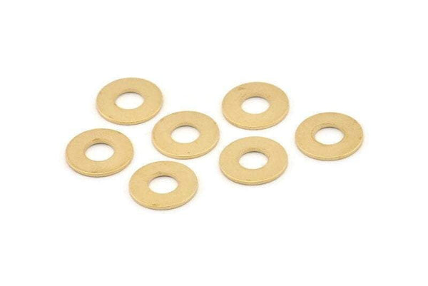 Brass  Round Connector, 24 Raw Brass Round Disc, Middle Hole Connectors, Bead Caps, Findings (12x0.80mm) D1415