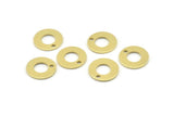Brass Circle, 50 Raw Brass Round Disc, Brass Circle Charm With 1 Hole, Bead Caps, Findings (12x0.80mm) M366