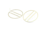 Silver Circle Earring, 2 925 Silver Circle Stud Earrings (43mm) P021