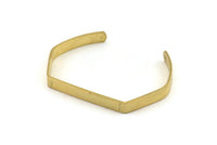 Brass Bracelet Blank, 4 Raw Brass Cuff Bracelet Blank Bangle With 1 Hole (145x6x1mm) R059