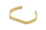 Brass Bracelet Blank, 4 Raw Brass Cuff Bracelet Blank Bangle With 1 Hole (145x6x1mm) R059