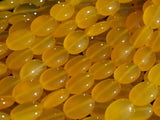Yellow Chalcedony Agate 16x12 mm Oval Gemstone  Beads 15.5 inches