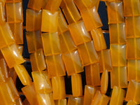 Yellow Chalcedony Agate 20x15mm Rectangle Gemstone  Beads 15.5 Inches G515 T022