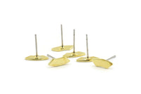Stud Earring, 12 Raw Brass, Stud Earrings, Ear Stud, Brass Earrings (11x3.5x0.80mm) A1587